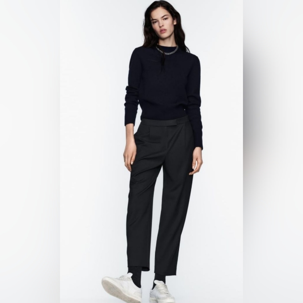 Zara Slouchy Cropped Dress Pant
